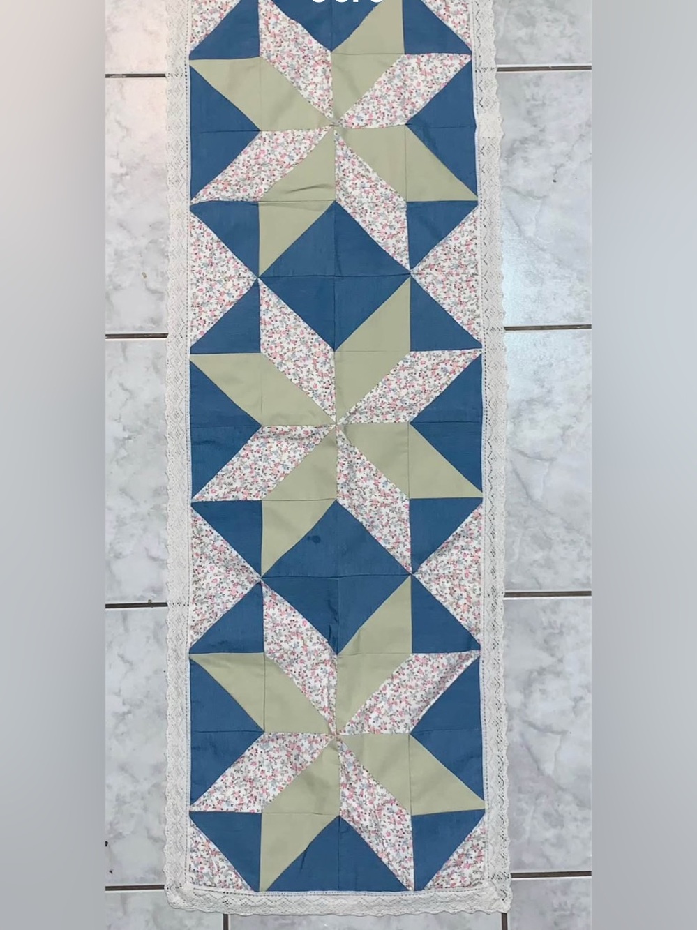 Home made table cloth and runner